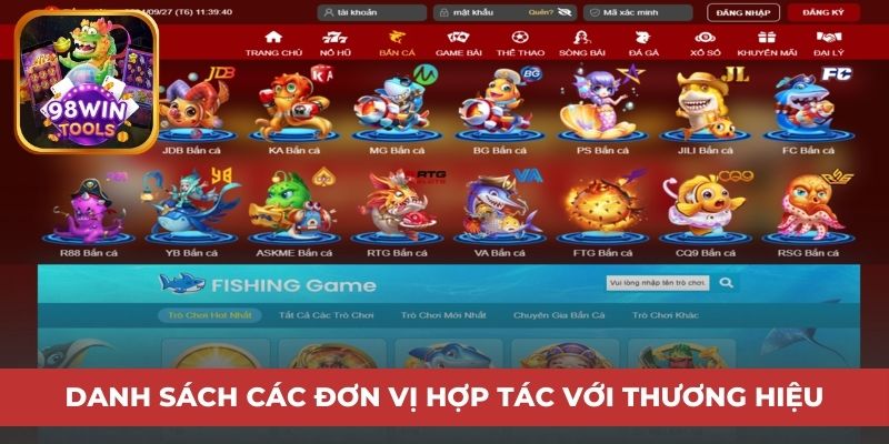 Danh sách các đơn vị hợp tác với thương hiệu 