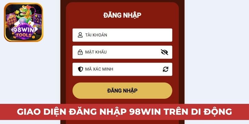 Giao diện đăng nhập nền tảng trên di động