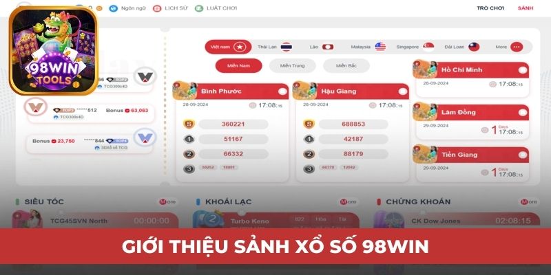 Giới thiệu sảnh xổ số 98Win