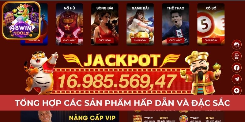 Tổng hợp các sản phẩm hấp dẫn và đặc sắc nhất Casino 98win